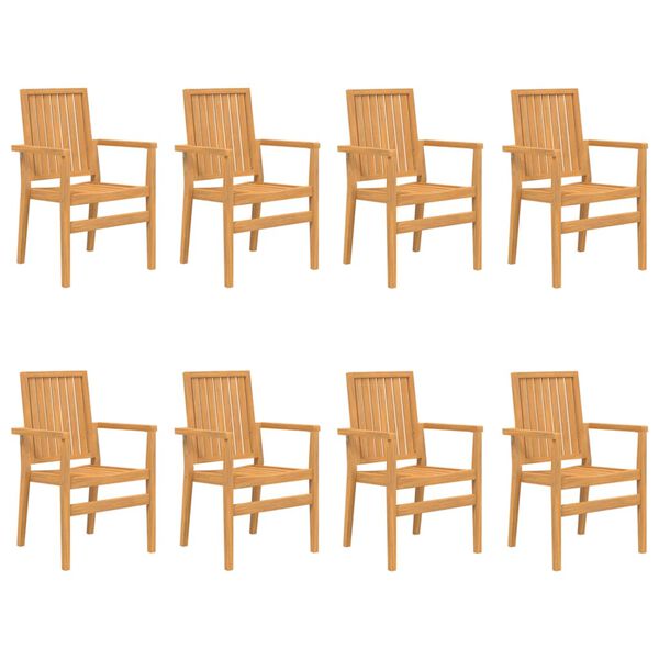 vidaXL Set da Pranzo per Giardino 9 pz in Legno Massello di Teak