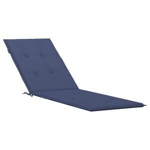 vidaXL Cuscino per Sedia a Sdraio Blu Marino in Tessuto Oxford