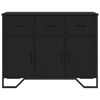 vidaXL Credenza Nera 97x32,5x74,5 cm in Legno Multistrato