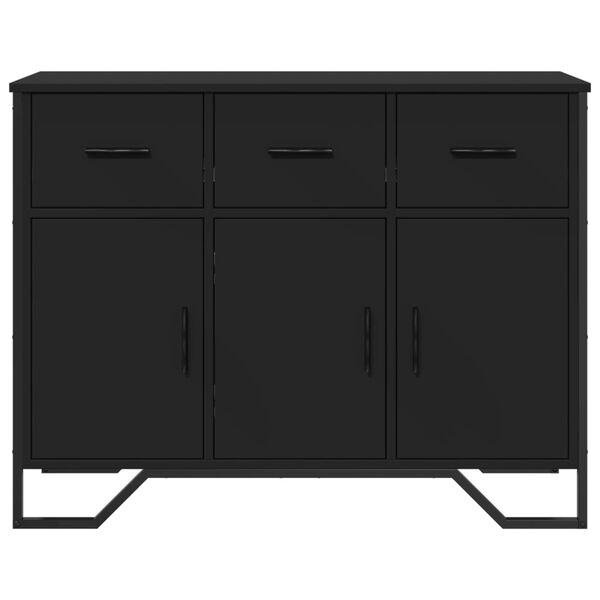 vidaXL Credenza Nera 97x32,5x74,5 cm in Legno Multistrato