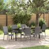 vidaXL Set da Pranzo per Giardino 7 pcs Grigio