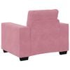 vidaXL Divano Sedia Rosa 100x78x80 cm Velluto