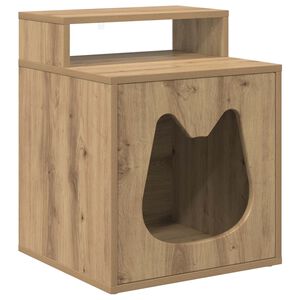 vidaXL Casa per Gatti Rovere Artigianale 42,5 x 40 x 53,5 cm