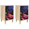 vidaXL Armadio da Notte KIEL 2 pz Rovere Sonoma 36 x 33 x 60 cm