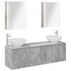 vidaXL Set di Armadi da Bagno 5 pcs Grigio Cemento