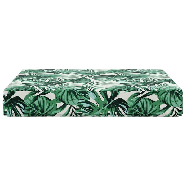 vidaXL Cuscino per divano da esterno Motivo Foglia 60 x 60 x 8 cm