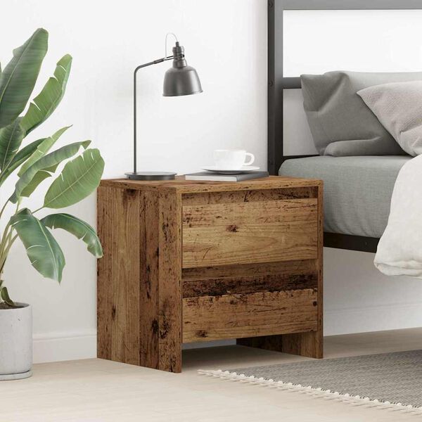 vidaXL Armadio da Notte con cassetto Legno vecchio 45 x 34 x 44,5 cm