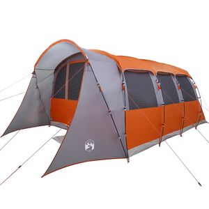 vidaXL Tenda Familiare con tetto Grigio e arancione 576 x 325 x 213 cm