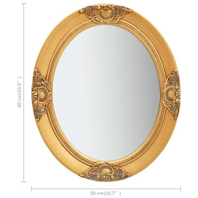 vidaXL Specchio da Parete Stile Barocco 50x60 cm Oro