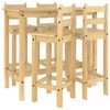 vidaXL Set da Bar 5 pz in Legno Massello di Pino