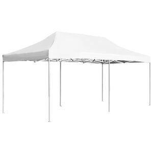 vidaXL Gazebo Professionale Pieghevole Alluminio 6x3 m Bianco