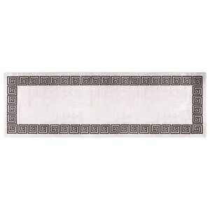 vidaXL Tappeto Lavabile 80x300 cm Beige Chiaro Antiscivolo