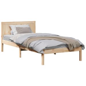vidaXL Struttura del letto Marrone 90 x 190 cm Legno massello di pino