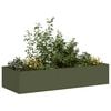 vidaXL Fioriera Verde Oliva 200x80x40 cm in Acciaio