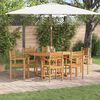 vidaXL Set da Pranzo per Giardino 7 pcs Naturale