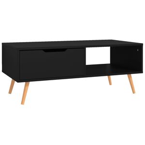 vidaXL Tavolino da Salotto Nero 100x49,5x43 cm in Legno Multistrato