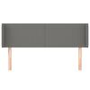 vidaXL Testiera ad Orecchio Grigio Scuro 147x16x78/88 cm in Tessuto