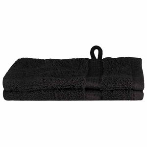 vidaXL Asciugamano per Ospiti SOLUND 2 pcs Nero 15 x 21 cm 550 gsm