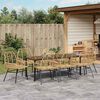vidaXL Set da Pranzo per Giardino 9 pcs Marrone polyrattan