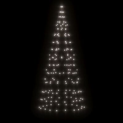 vidaXL Luce Albero di Natale su Pennone 200LED Bianco Freddo 180cm