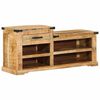 vidaXL panchina Marrone 110 x 35 x 50 cm Mango Grezzo