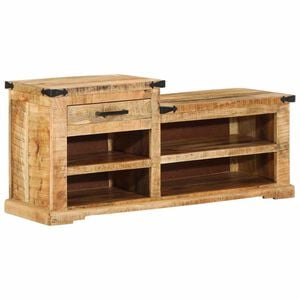 vidaXL panchina Marrone 110 x 35 x 50 cm Mango Grezzo