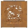 vidaXL Rastrelliera per Legna da Ardere 40x40x40 cm in Acciaio Corten