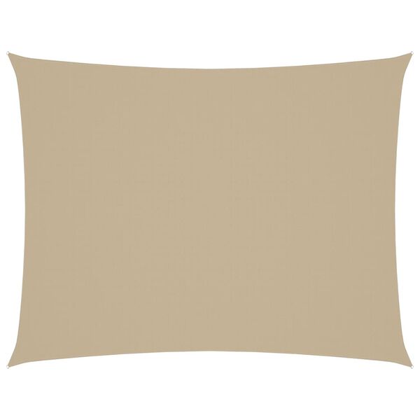 vidaXL Parasole a Vela Oxford Rettangolare 2x3 m Beige