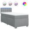 vidaXL Giroletto a Molle con Materasso Grigio Chiaro 80x200 cm Tessuto
