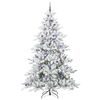 vidaXL Albero di Natale Artificiale con Rami Pieghevoli Bianco 240 cm