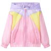 vidaXL Giacca con Cappuccio e Cerniera da Bambina Multicolore 104