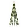 vidaXL Albero di Natale LED 180 cm 255 LED Bianco caldo Acciaio Nero