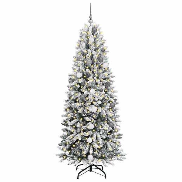 vidaXL Albero di Natale artificiale con 300 LED Bianco 210 cm