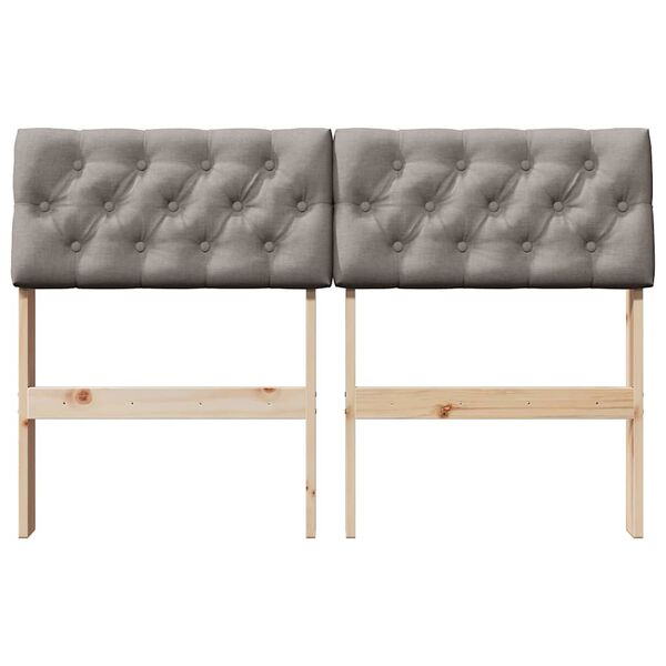 vidaXL Testiera imbottita Talpa 120 cm Pino massello