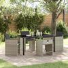 vidaXL Set da Pranzo per Giardino 5 pcs Grigio chiaro polyrattan