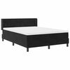 vidaXL Letto a molle con materasso Nero 200 x 140 cm Velluto