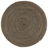 vidaXL Tappeto Lavorato a Mano in Juta Design a Spirale Nero 90 cm