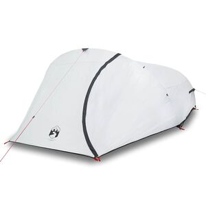vidaXL Tenda Campeggio a Cupola 4 Persone Bianca Tessuto Impermeabile