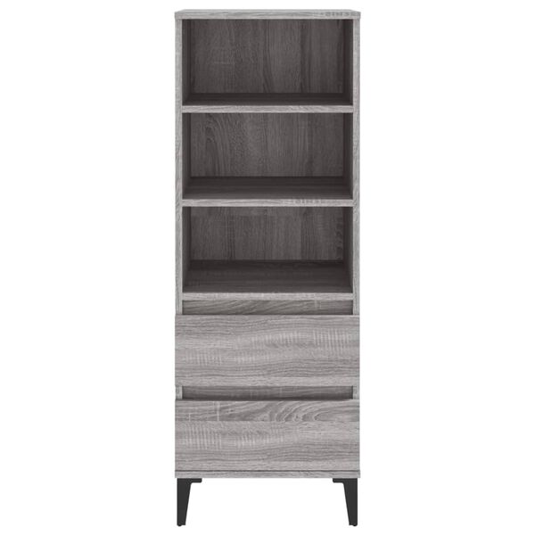 vidaXL Credenza Grigio Sonoma 40x36x110 cm in Legno Multistrato