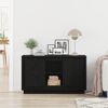 vidaXL Credenza Rovere Nero 102 x 35 x 60 cm Legno multistrato