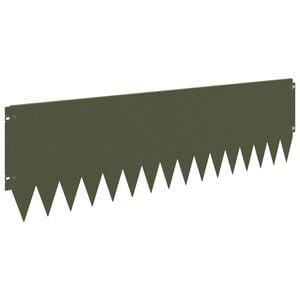 vidaXL Bordura per Prato 10 pcs 103 x 30 cm Acciaio Verde Oliva