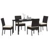 vidaXL Set da Pranzo per Giardino 5 pcs Nero