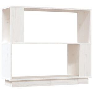 vidaXL Libreria/Divisorio Bianco 80x25x70 cm in Legno Massello di Pino