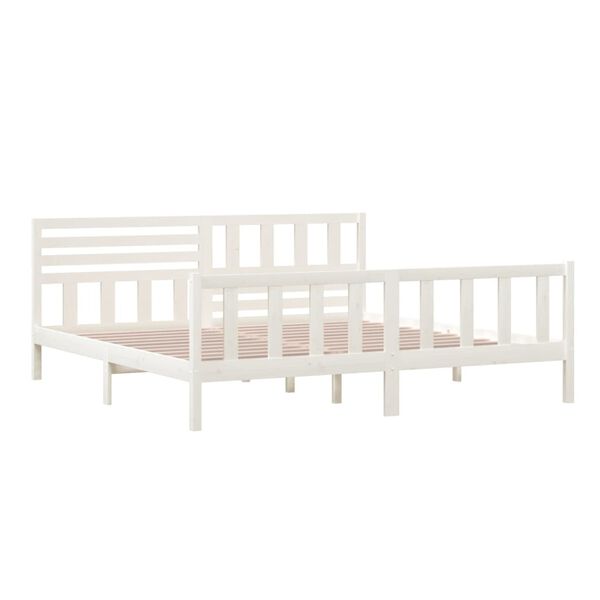 vidaXL Giroletto Bianco in Legno Massello 200x200 cm