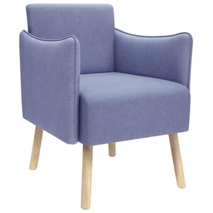 vidaXL Sedia d'accento Blu jeans Tessuto
