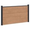 vidaXL Set di Recinzione 180 x 105 cm WPC e Alluminio Marrone