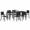 vidaXL Set da Pranzo per Giardino 7 pcs Nero