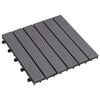 vidaXL Piastrella per Decking 20 pcs Grigio 30 x 30 cm Legno di Acacia