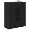 vidaXL Credenza con Cassetti e Ante Rovere Nero 73x31x90 cm
