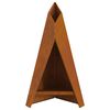 vidaXL Focolare Marrone 58 x 40 x 100 cm acciaio corten